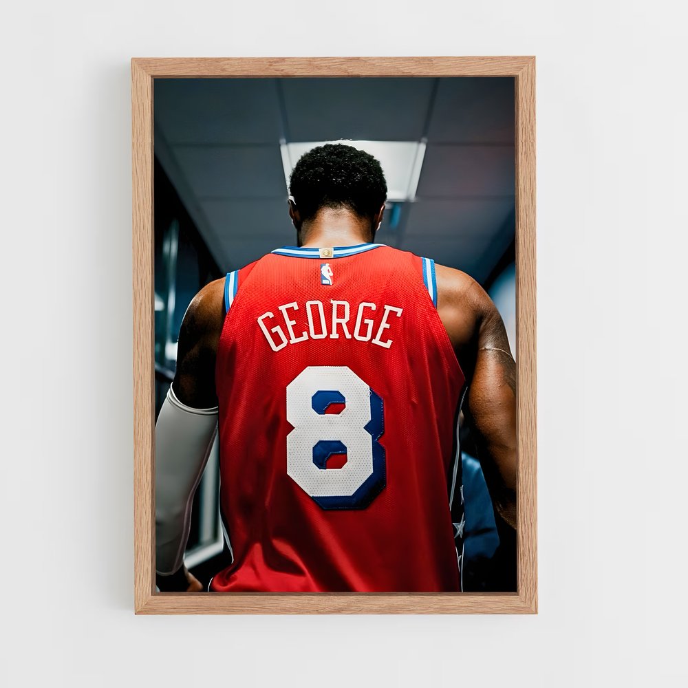 Poster Paul en Rouge – affiche Basketball (vue 4)